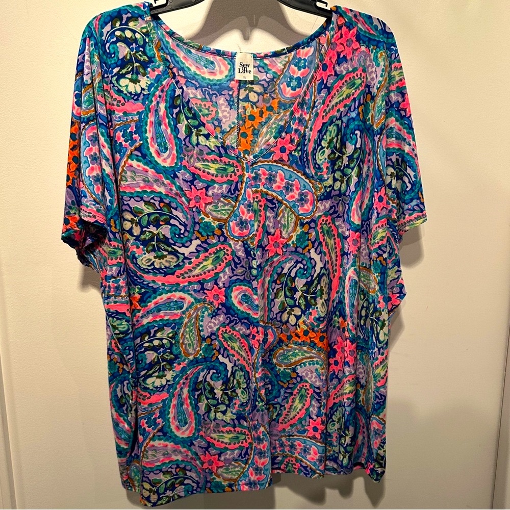 Sew In Love Multicolor Paisley Blouse